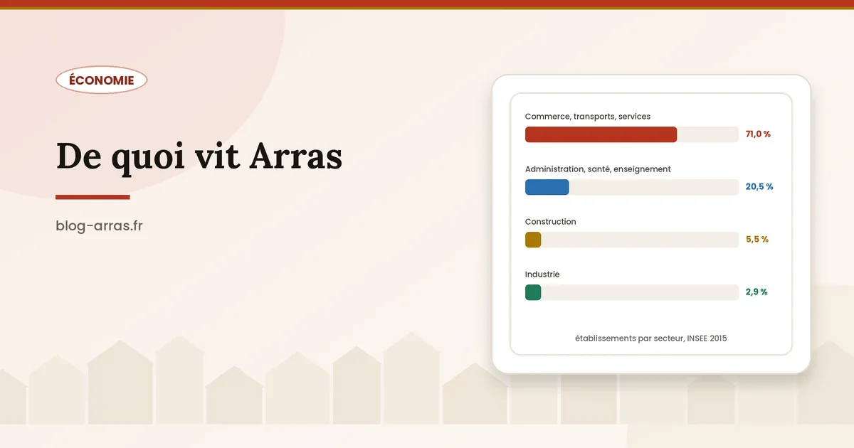 Répartition des établissements arrageois par secteur d’activité